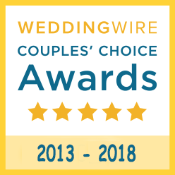 WeddingWire Couples Choice Award 2013-2018 badge TFE